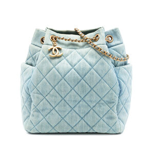 Pre-Loved Chanel Quilted Denim Urban Spirit Bucket Bag